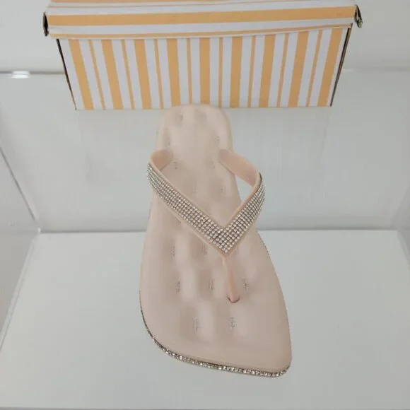 Wild Diva Rhinestone Square Sandals - Picture 3 of 6